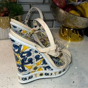 Dolce Gabbana Majolica wedges